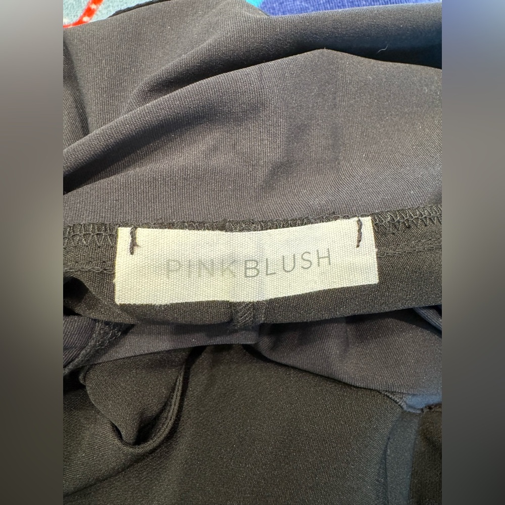 PinkBlush Black Stretchy Slim Fit Crop Maternity Dress Pants Large - Picture 6 of 8